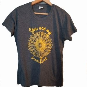 Graphic T-Shirt S Port & Company Gray Yellow